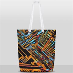 City Scape Full Print Rope Handle Tote (small) by NouveauDesign