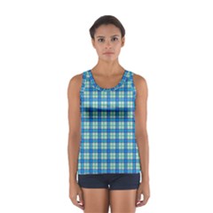 Sea Tartan Sport Tank Top  by jumpercat