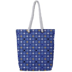 Persian Block Sky Full Print Rope Handle Tote (small) by jumpercat
