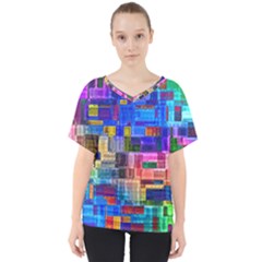 Background Art Abstract Watercolor V-neck Dolman Drape Top by Nexatart