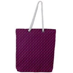 Pink Flowers Magenta Full Print Rope Handle Tote (large) by snowwhitegirl