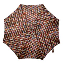 Mosaic Pattern Quilt Pattern Hook Handle Umbrella (large) by paulaoliveiradesign
