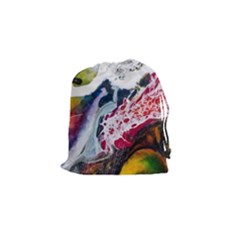 Abstract Art Detail Painting Drawstring Pouches (small)  by Nexatart