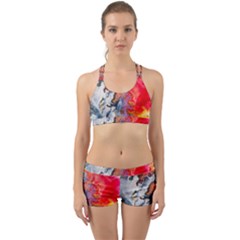 Art Abstract Macro Back Web Sports Bra Set by Nexatart