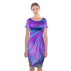 Abstract Fractal Fractal Structures Classic Short Sleeve Midi Dress by Nexatart