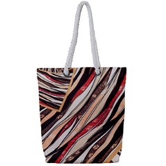 Fabric Texture Color Pattern Full Print Rope Handle Tote (small) by Nexatart