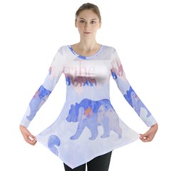 My Tribe,modern Art Long Sleeve Tunic  by NouveauDesign