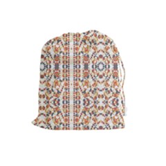 Multicolored Geometric Pattern  Drawstring Pouches (large)  by dflcprints