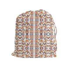 Multicolored Geometric Pattern  Drawstring Pouches (extra Large) by dflcprints