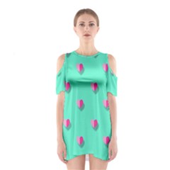 Love Heart Set Seamless Pattern Shoulder Cutout One Piece by Nexatart