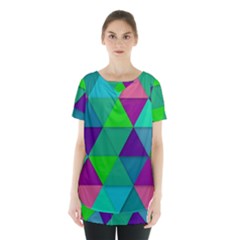 Background Geometric Triangle Skirt Hem Sports Top by Nexatart