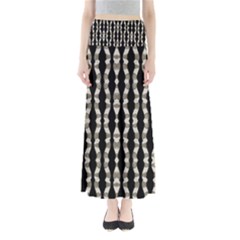 Wavy Stripes Pattern Full Length Maxi Skirt by dflcprints