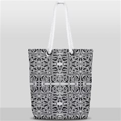 Dark Oriental Ornate Pattern Full Print Rope Handle Tote (small) by dflcprints