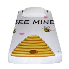 Bee Mine Valentines Day Fitted Sheet (single Size) by Valentinaart