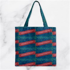 Valentine Day Pattern Zipper Grocery Tote Bag by dflcprints