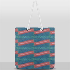 Valentine Day Pattern Full Print Rope Handle Tote (large) by dflcprints
