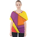 Background Abstract V-Neck Dolman Drape Top View1