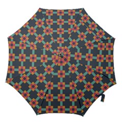 Squares Geometric Abstract Background Hook Handle Umbrellas (small) by Nexatart