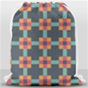 Squares Geometric Abstract Background Drawstring Bag (Large) View2