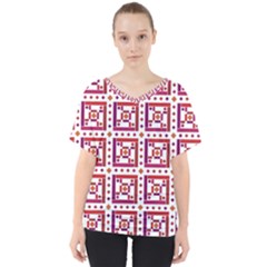 Background Abstract Square V-neck Dolman Drape Top by Nexatart