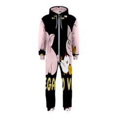 Go Vegan - Cute Pig And Chicken Hooded Jumpsuit (kids) by Valentinaart