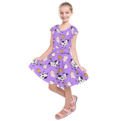 The Farm Pattern Kids  Short Sleeve Dress by Valentinaart