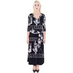  St  Patricks Day  Quarter Sleeve Wrap Maxi Dress by Valentinaart