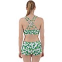 St. Patricks day clover pattern Work It Out Sports Bra Set View2