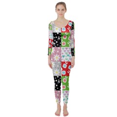 Dino Quilt Long Sleeve Catsuit by snowwhitegirl