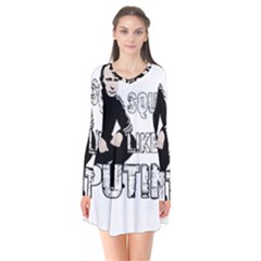 Squat Like Putin Flare Dress by Valentinaart