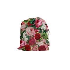Rose Bushes Drawstring Pouches (small)  by snowwhitegirl