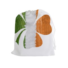 Irish Clover Drawstring Pouches (extra Large) by Valentinaart