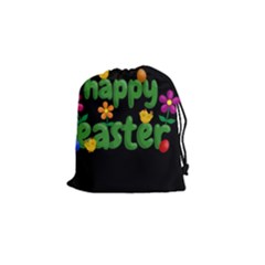 Happy Easter Drawstring Pouches (small)  by Valentinaart