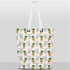 Easter Kawaii Pattern Full Print Rope Handle Tote (small) by Valentinaart