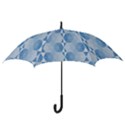 Blue Monochrome Geometric Design Hook Handle Umbrellas (Large) View3
