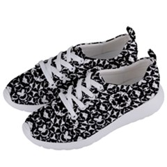 Black And White Geometric Pattern Women s Lightweight Sports Shoes by dflcprints