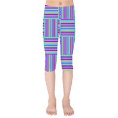 Geometric Textile Texture Surface Kids  Capri Leggings  by Nexatart