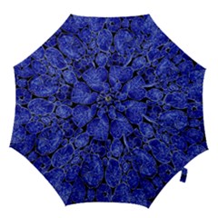 Neon Abstract Cobalt Blue Wood Hook Handle Umbrellas (large) by Nexatart