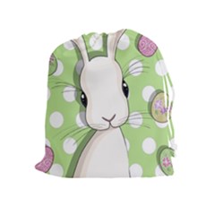 Easter Bunny  Drawstring Pouches (extra Large) by Valentinaart