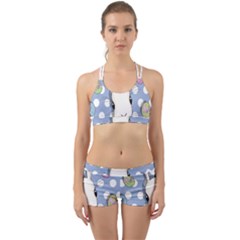 Easter Bunny  Back Web Sports Bra Set by Valentinaart