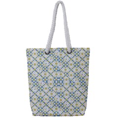 Vivid Check Geometric Pattern Full Print Rope Handle Tote (small) by dflcprints