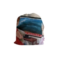 Breaking News Drawstring Pouches (medium)  by redmaidenart