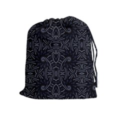 Dark Ethnic Sharp Pattern Drawstring Pouches (extra Large) by dflcprints