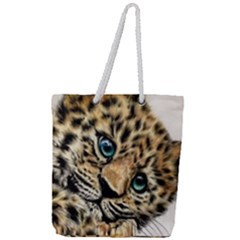 Jaguar Cub Full Print Rope Handle Tote (large) by ArtByThree