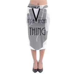 Vulcan Thing Midi Pencil Skirt by Howtobead