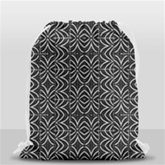 Black And White Tribal Print Drawstring Bag (small) by dflcprints