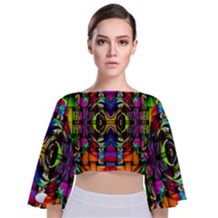  Tie Back Butterfly Sleeve Chiffon Top by ArtworkByPatrick
