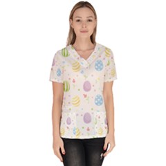 Easter Pattern Scrub Top by Valentinaart