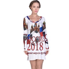 Russia Football World Cup Long Sleeve Nightdress by Valentinaart