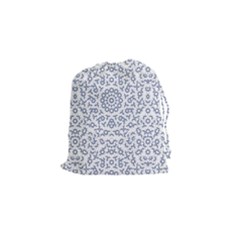 Radial Mandala Ornate Pattern Drawstring Pouches (small)  by dflcprints